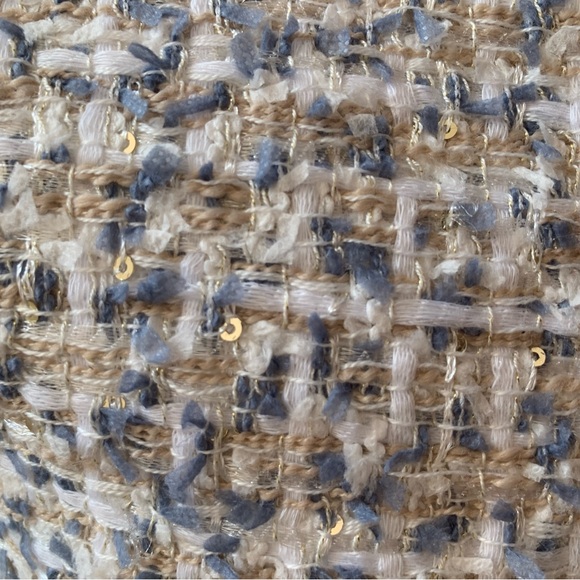 NWT Calvin Klein Women’s Tweed Knee Length Skirt Size 12 Cream Gray Beige $89 - Picture 2 of 6